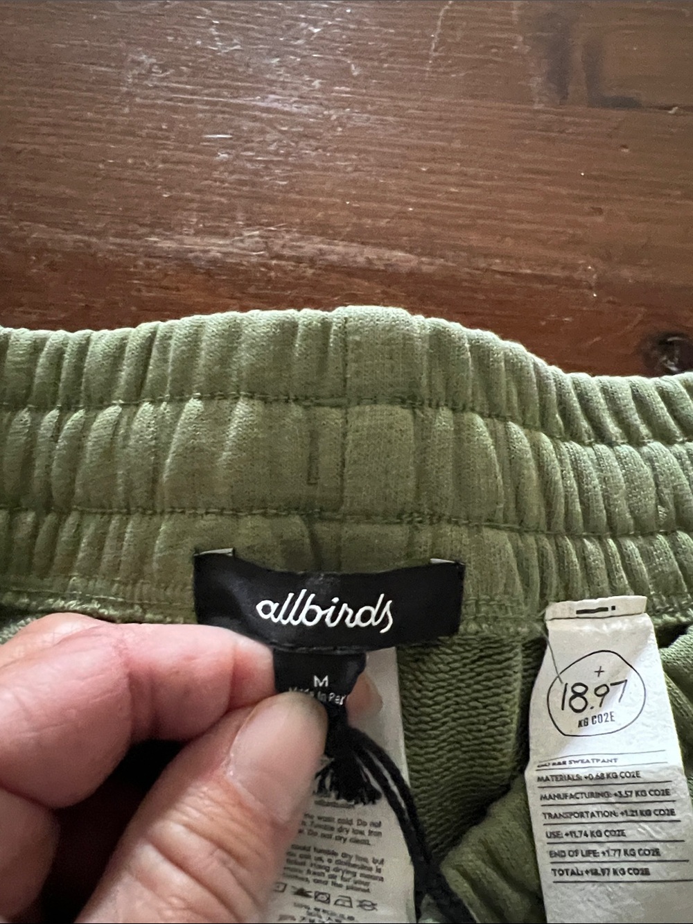 allbirds Sage Green Men's Jogger Sweatpants - Picture 3 of 8